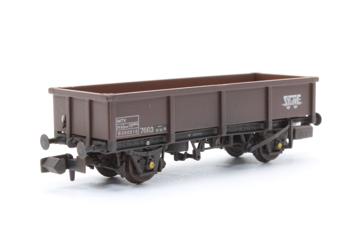 Pre-Owned MTV Aggregate Wagon BR Freight Brown (Stone Traffic) #B390012, B390016 and B390031 - Triple Pack - Custom Weathered