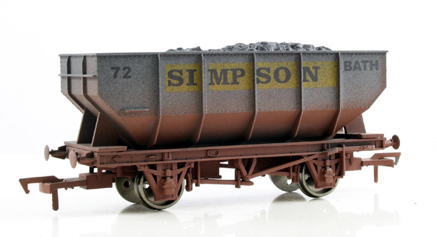 Pre-Owned 4F-034-018 Simpson 21 Ton Hopper Wagon No.72 - Weathered