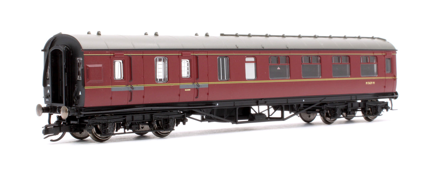 Pre-Owned LMS Period III 57' Brake Third Coach BR Maroon M5629M