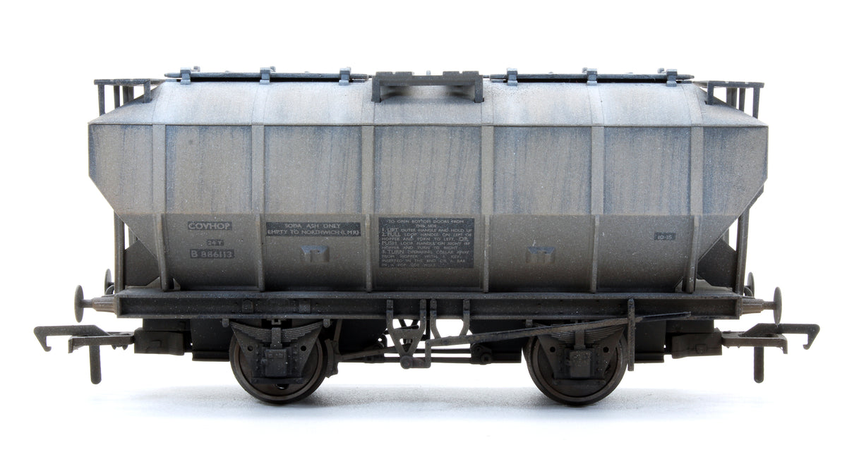 Pre-Owned Covered Hopper Wagon (COVHOP) BR Light Grey - Custom Weathered