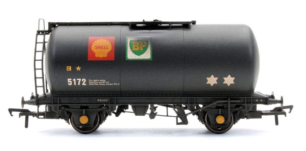 37-577W Pre-Owned 45 Tonne TTA 'Shell - BP' Black Tank Wagon (Weathered) - Exclusive Edition