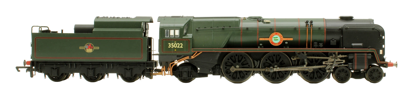 Pre-Owned R2169-TMC64 BR Green 4-6-2 Merchant Navy Class (Rebuilt) No. 35022 'Holland America Line' Steam Locomotive
