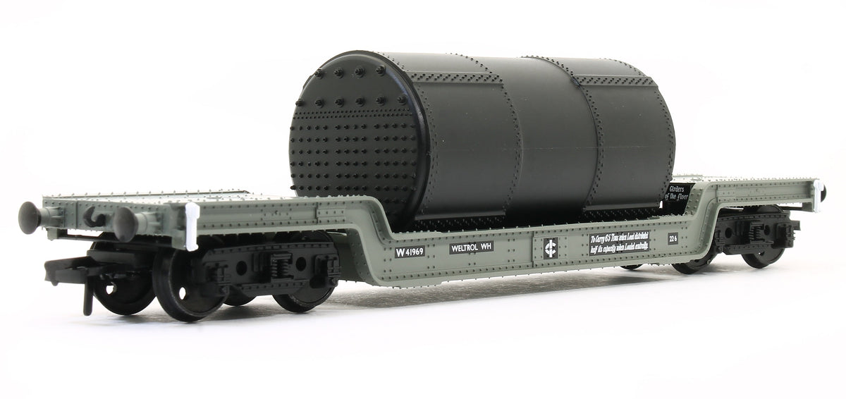 33-901F Pre-Owned 45T Bogie Well Wagon BR Grey (Early) 41969 with load