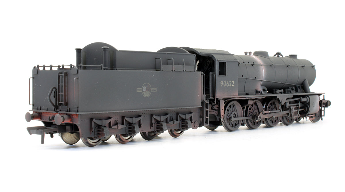 Pre-Owned WD 2-8-0 Austerity '90622' BR Black Late Crest Steam Locomotive - Renumbered & Custom Weathered