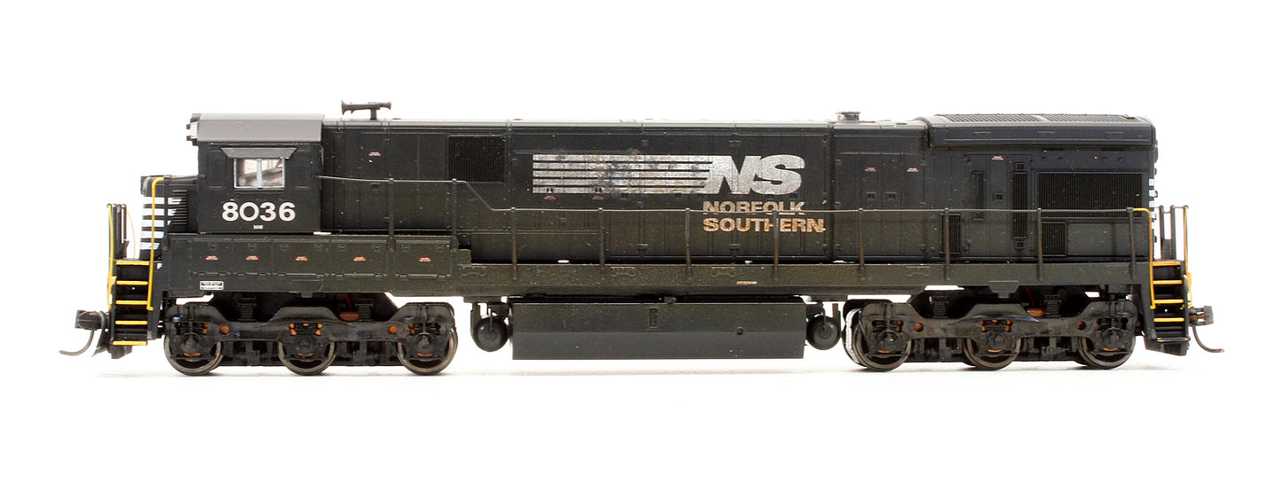 Pre-Owned GE ES44 Evolution Locomotive Norfolk Southern - Road #8036 - DCC Sound - Custom Weathered