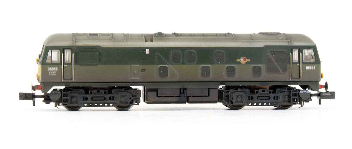 Pre-Owned Class 24 D5053 BR Two Tone Green Small Yellow Panels Diesel Locomotive Weathered - DCC Fitted