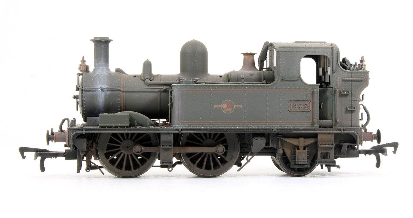 Pre-Owned Class 14XX 0-4-2T 1432 In BR Lined Green With Late Crest Steam Locomotive (Heavily Weathered)