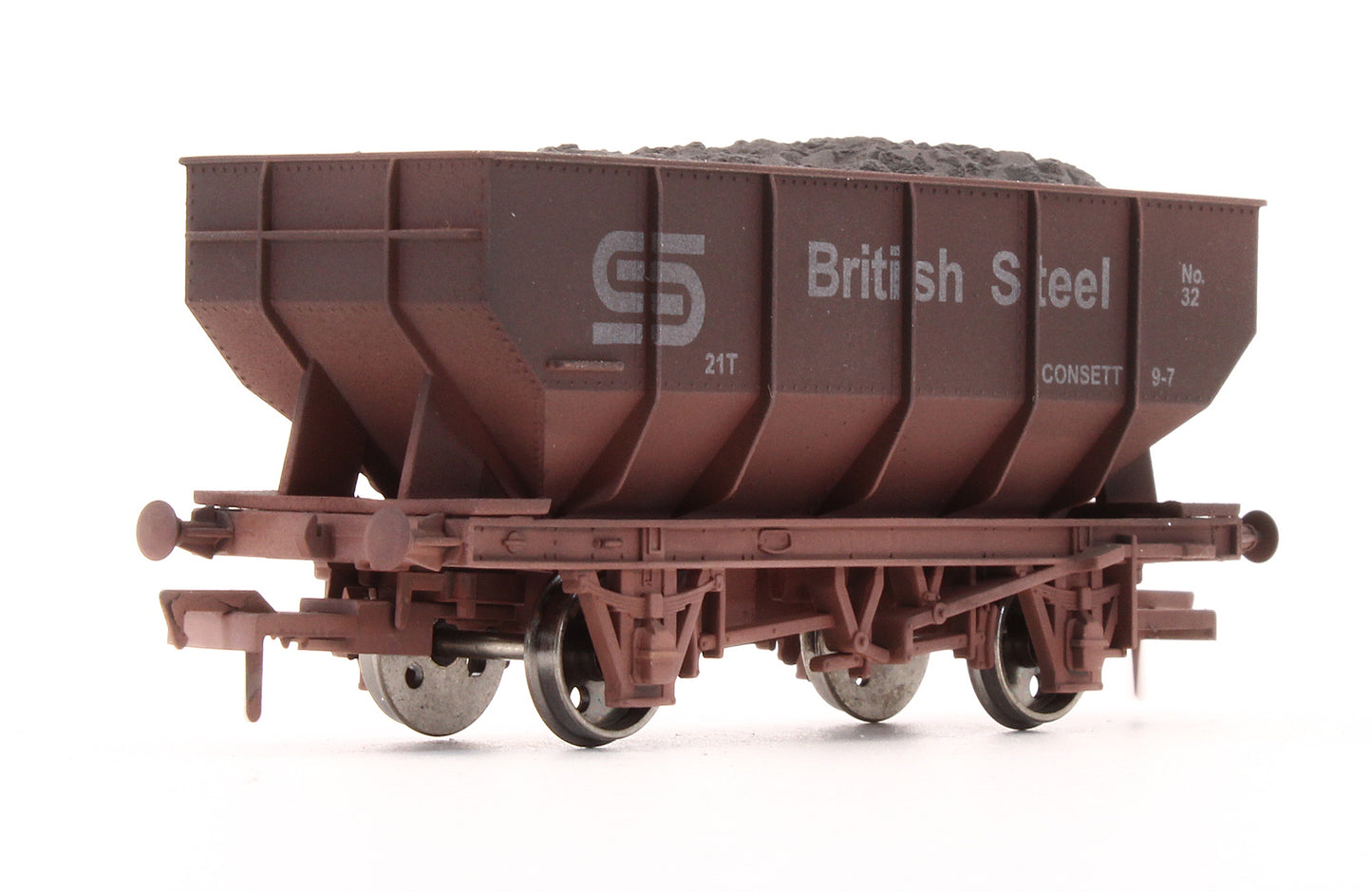 Pre-Owned 4F-034-101 British Steel 21T Hopper Wagon No.32 - Weathered