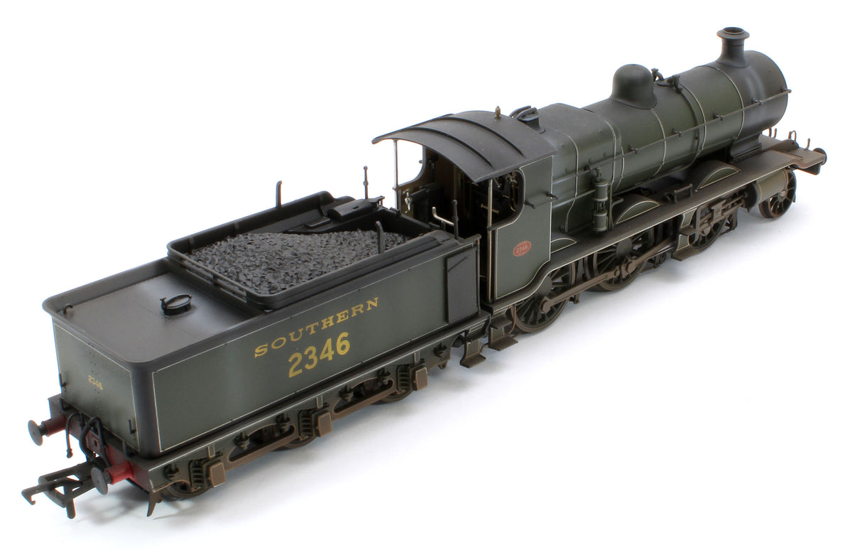 Bespoke Weathered S4102-04 LB&SCR K Class 2-6-0 Southern Maunsell Dark Olive Green No.2346 Steam Locomotive