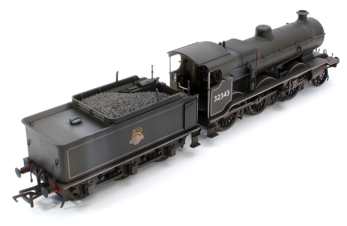 Bespoke Weathered S4102-09 LB&SCR K Class 2-6-0 BR Black Early Emblem No.32343 Steam Locomotive