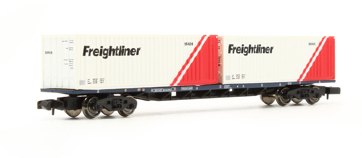 Pre-Owned 63ft Bogie Wagon With Two 30ft Containers 'Freightliner'
