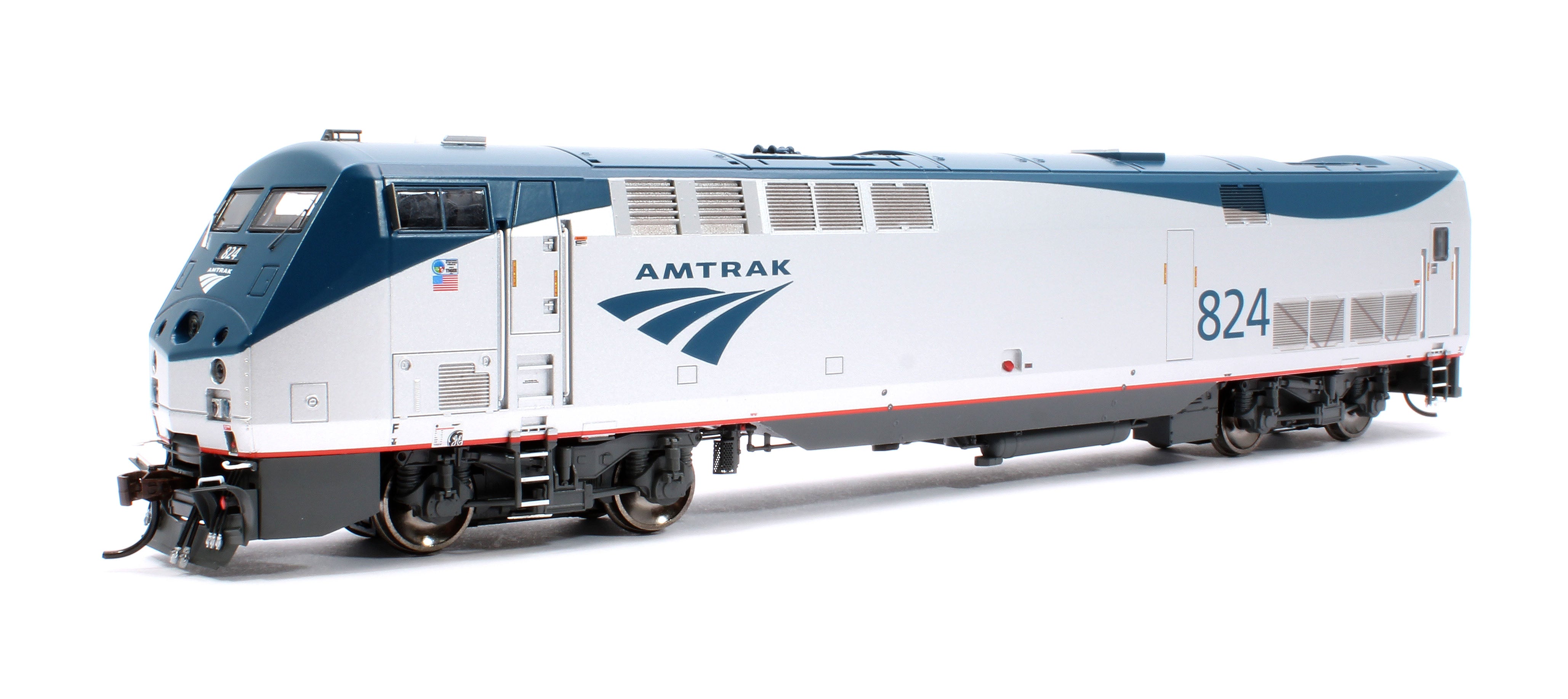 Athearn ATHG82280 HO P40DC Diesel Locomotive, Amtrak, Phase V – Rails