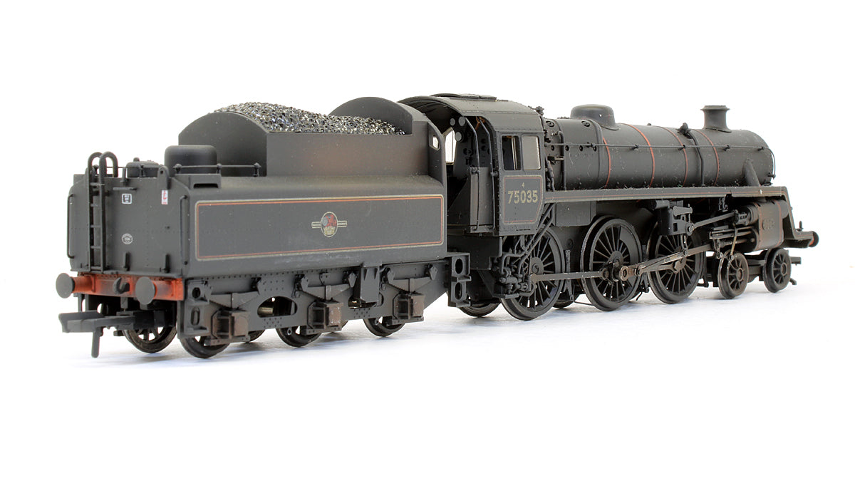 Pre-Owned Standard Class 4MT '75035' BR Lined Black Late Crest Steam Locomotive - Weathered & DCC Fitted