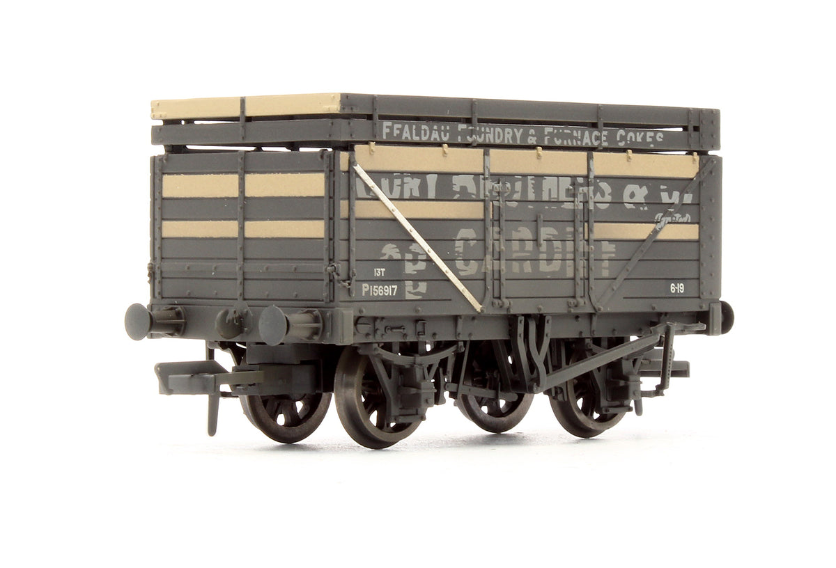 37-185A Pre-Owned 7 Plank Wagon With Coke Rails BR 'P' No EX - 'Cory Brothers' - Weathered