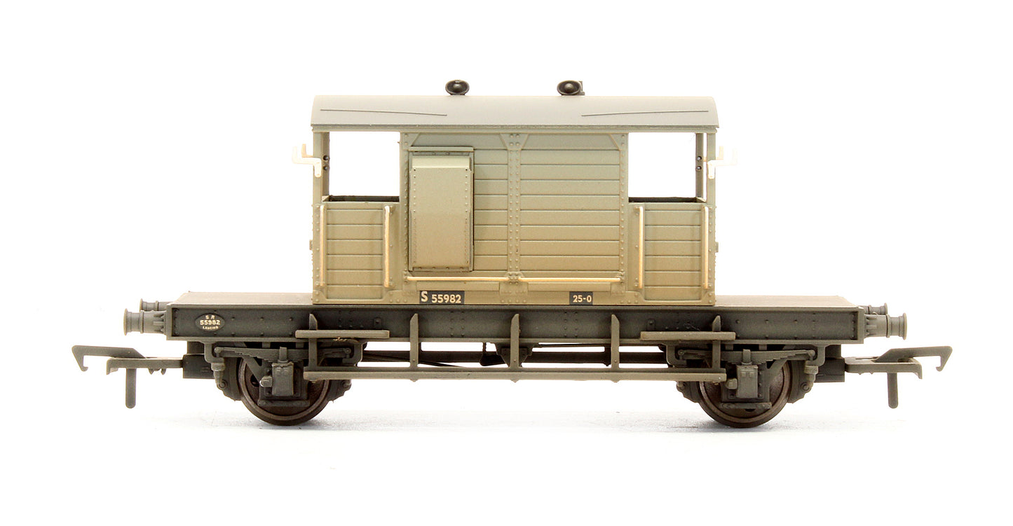 38-401A Pre-Owned SR Pill Box Brake Van BR Grey - Weathered