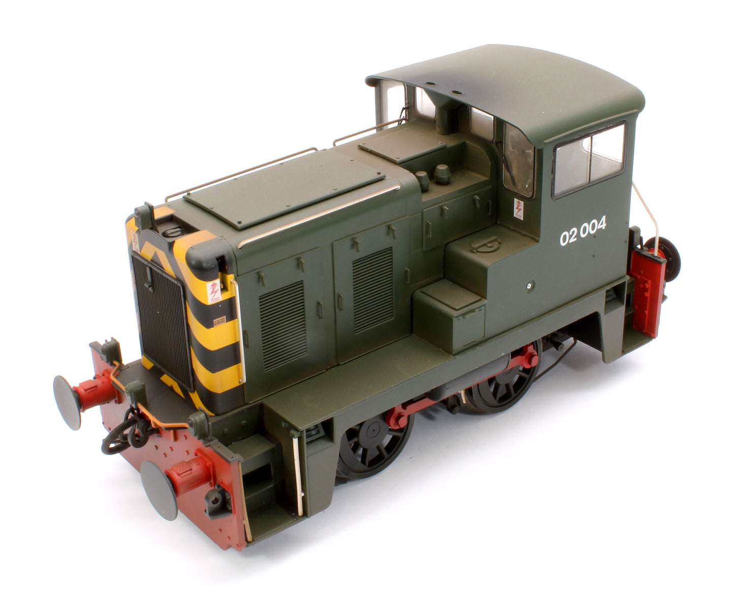 Class 02 BR Green 02004 (Wasp Stripes, no BR logo) Diesel Locomotive - Weathered