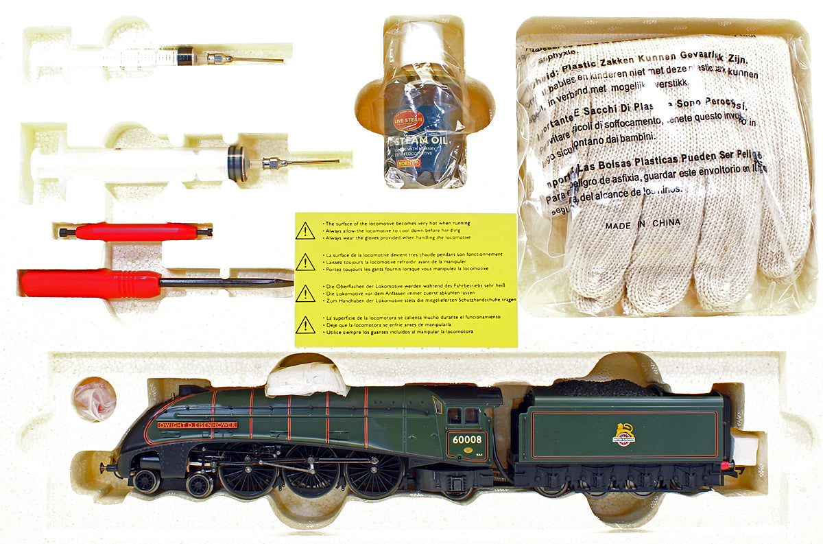 Pre-Owned R2277 Live Steam BR Green 4-6-2 A4 'Dwight D Eisenhower' 60008 Steam Locomotive