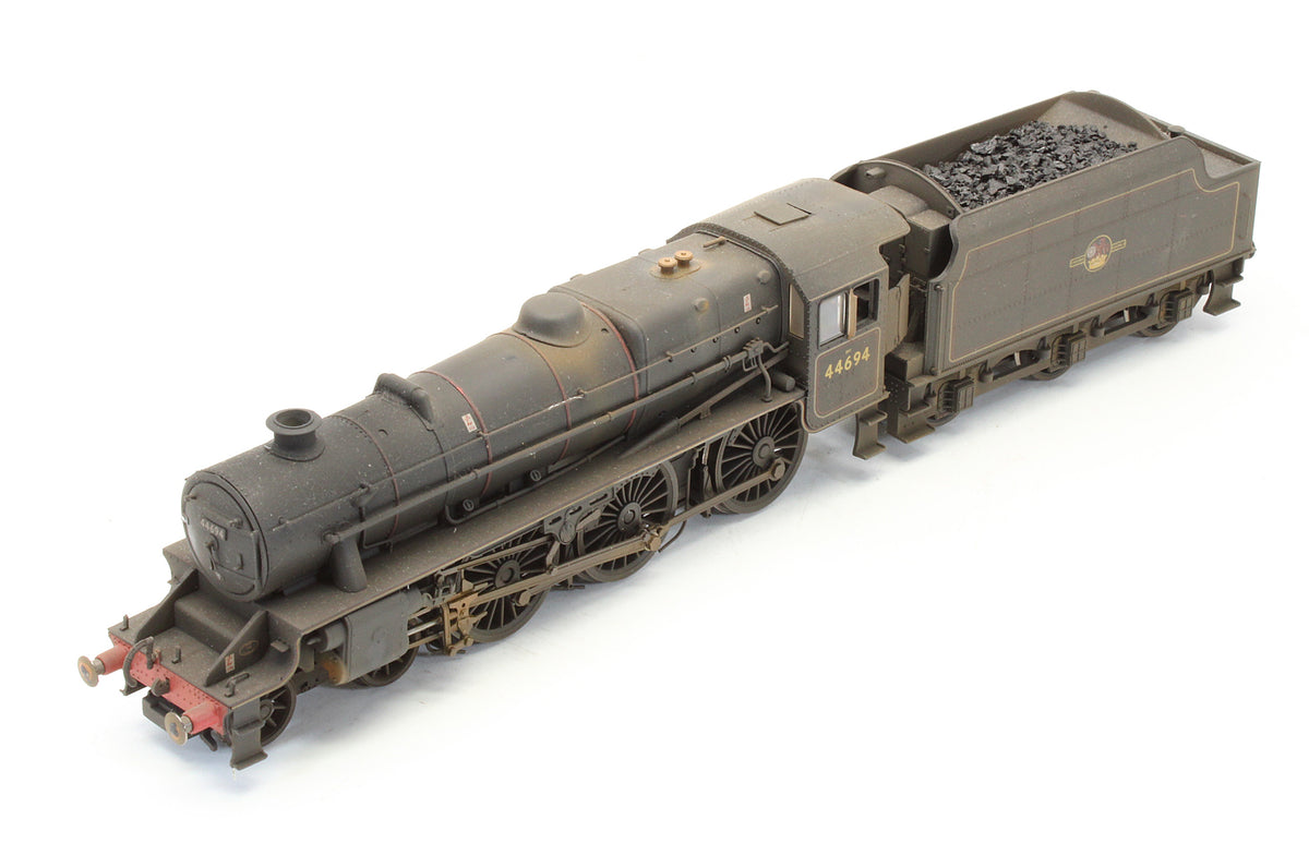 Pre-Owned BR 4-6-0 Class 5 '44694' (Lined Black) Steam Locomotive - Custom Weathered - DCC Fitted