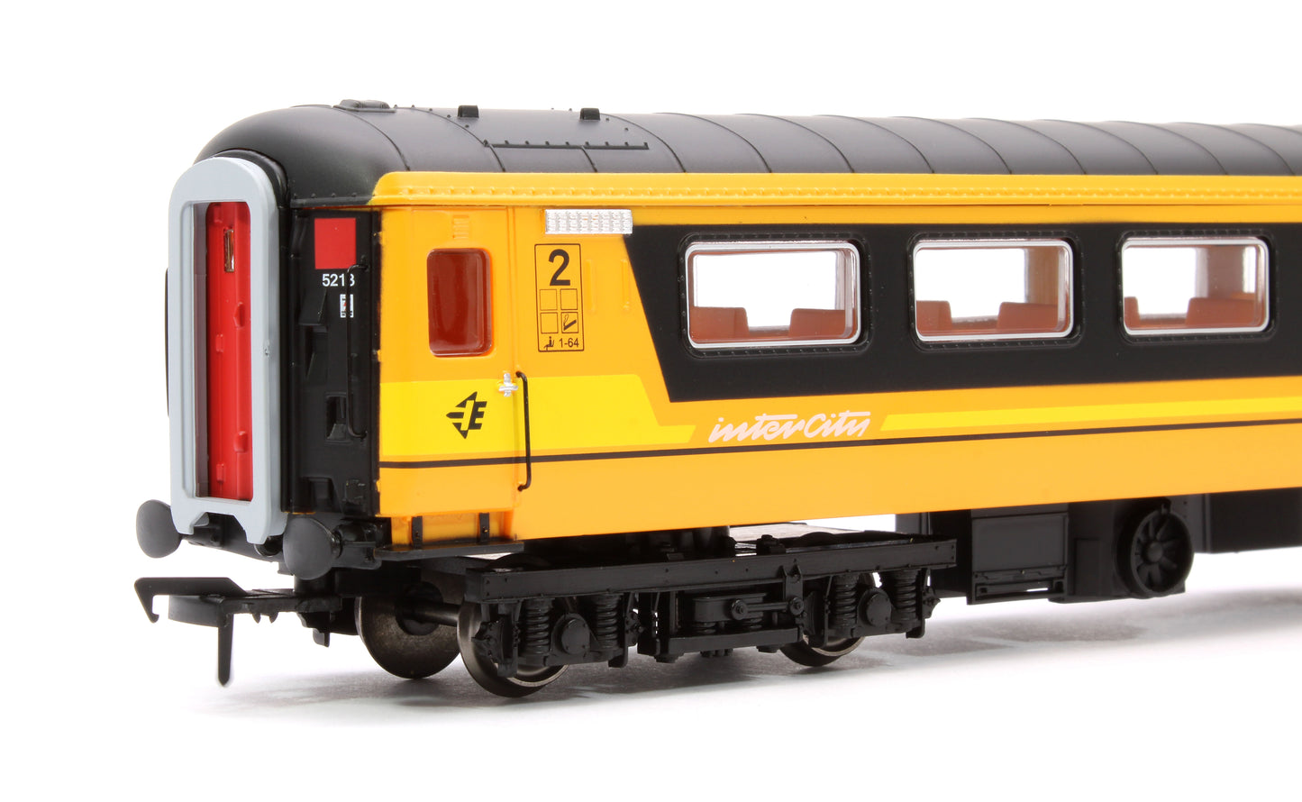 MK2D Irish Railways Standard Open Orange & Black - Black Roof