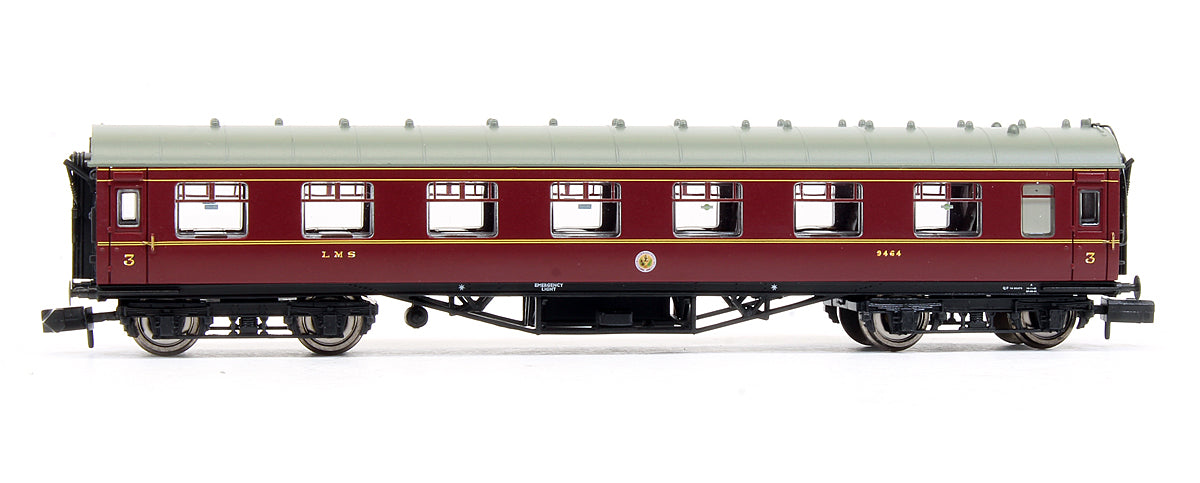 Pre-Owned Stanier Vestibule Third LMS Crimson Lake Coach '9464'