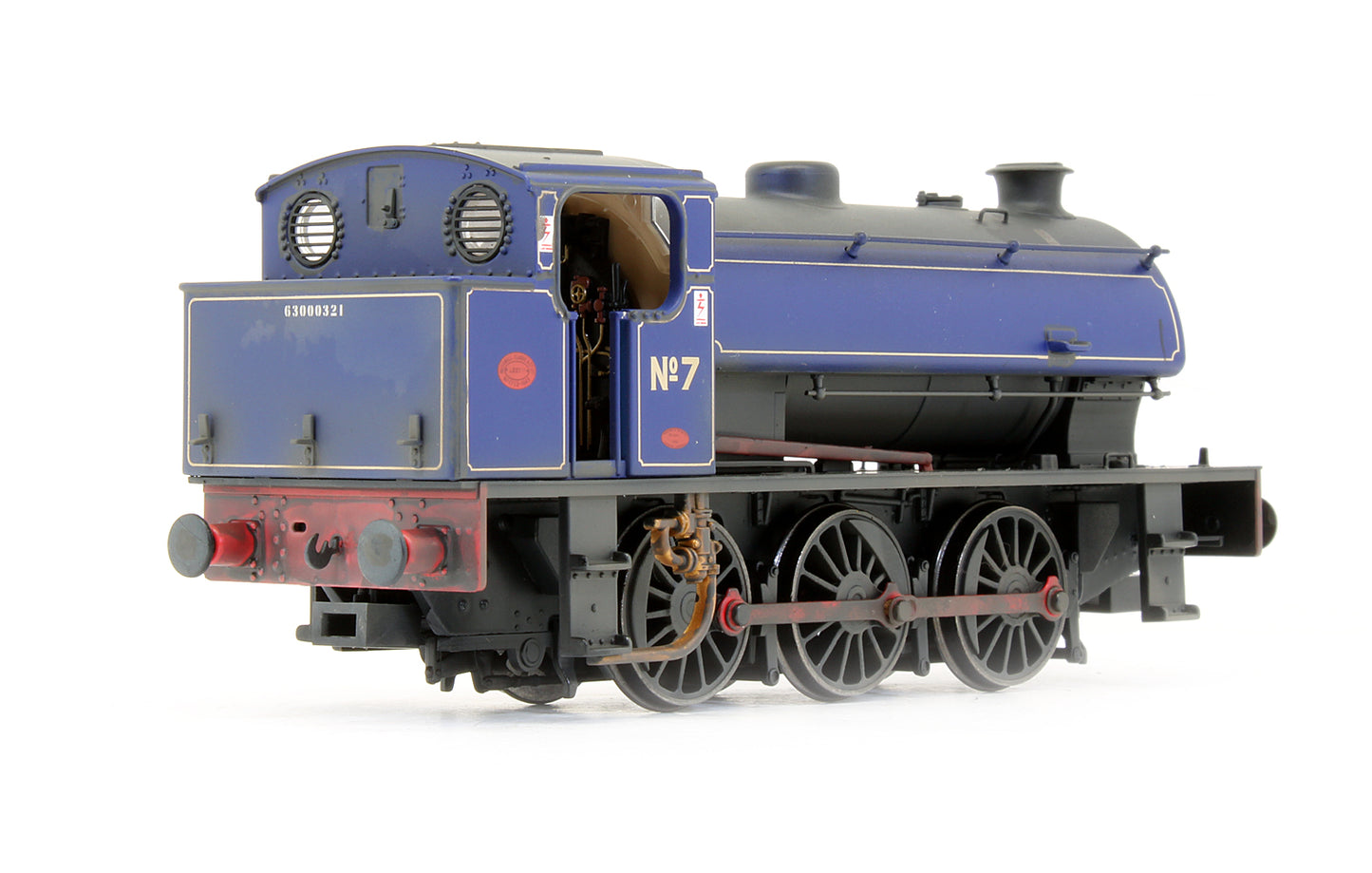 NCB 0-6-0 J94 Littleton Colliery Lined Blue No.7 Steam Locomotive - Lightly Weathered