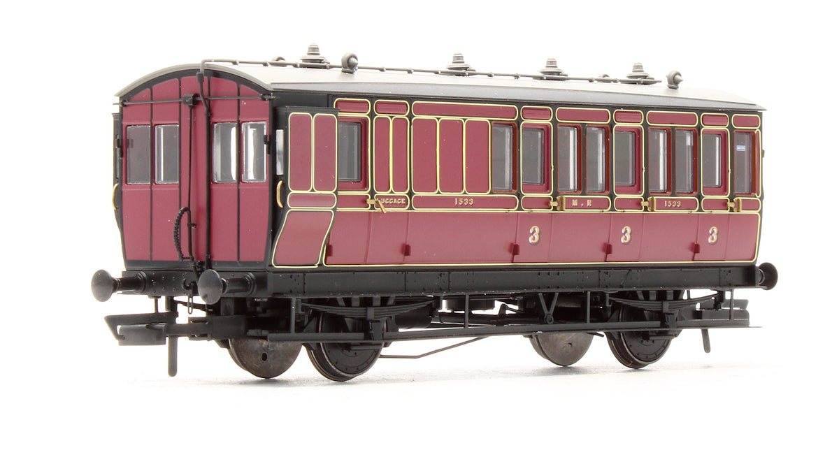Pre-Owned Hattons Originals Genesis Pack of 4 coaches (4BT, 4T, 6CL, 6BT) in Midland Railway Crimson Lake