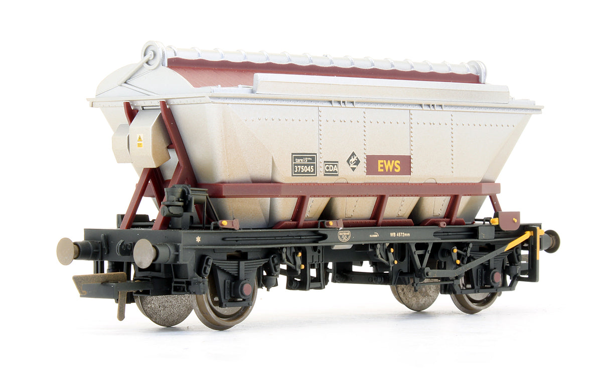 Pre-Owned Set Of 3 EWS 2 Axle Chin Clay Hopper Wagons (CDA) - Weathered