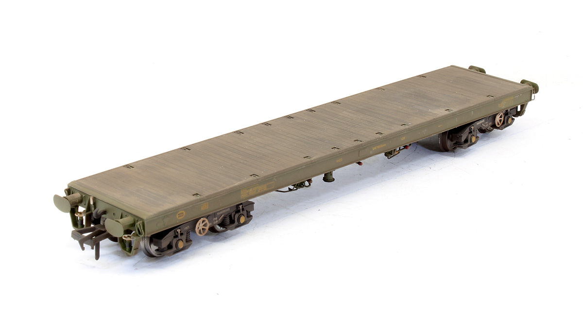 Pre-Owned PFB Warflat Bogie Flat Wagon 95247 - Custom Weathered - Exclusive Edition