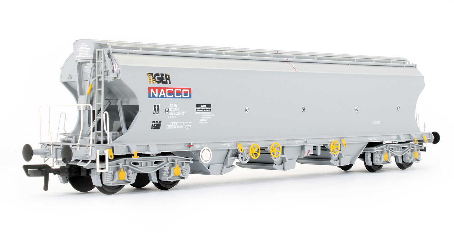 Pre-Owned Polybulk Bogie Hopper Wagon Nacco 'Tiger' Grey