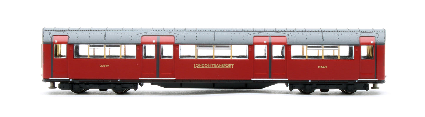 RT-N-LU1938-MAR301C 1938 Tube Stock - London Transport (Gold Branding) Maroon “Rail Red” (Cream Window Bars) Set C (Northern & Bakerloo Line) 3-Car EMU