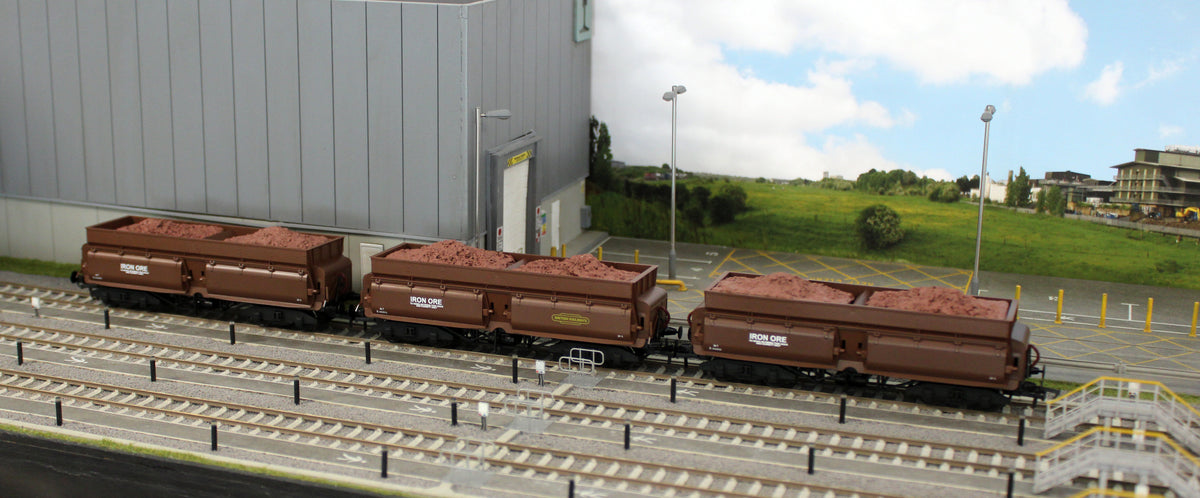 KRM-CON-OO-3G Set of 3 Consett Iron Ore Wagons - Pack G (With Load)