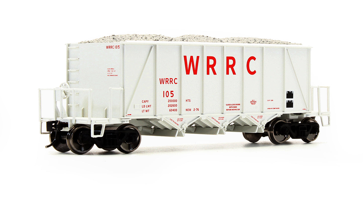 Pre-Owned 40' Ortner 100-Ton Aggregate Hopper Western Railroad WRRC - Road #105