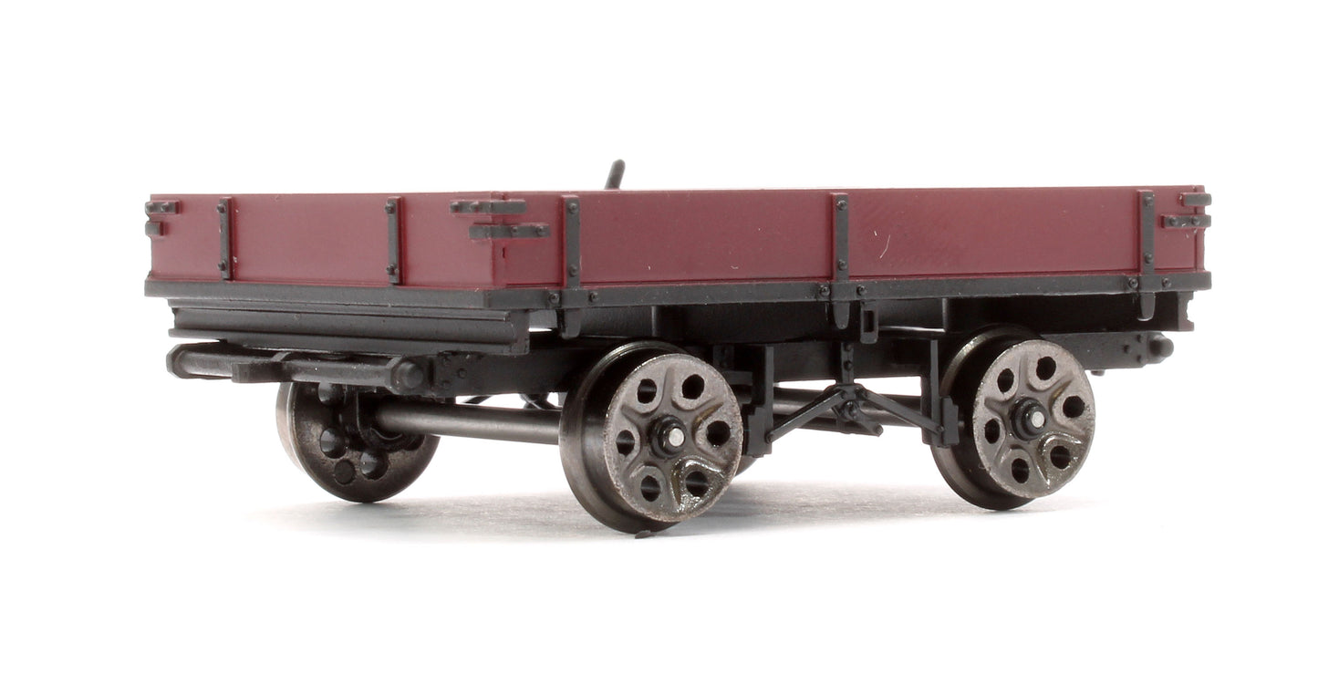 Wickham Planked Trailer, BR Maroon