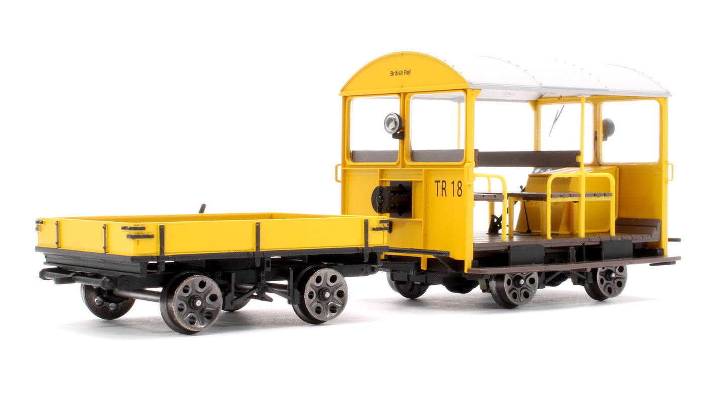 Wickham Trolley & Trailer, BR Yellow TR18