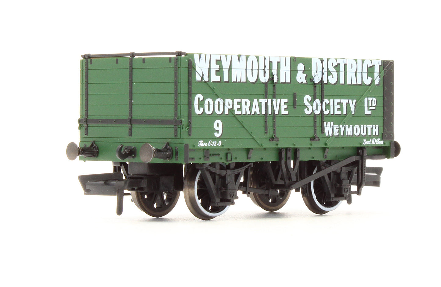 Pre-Owned OR76MW7004B 7 Plank Mineral Wagon 'Weymouth & District Co-Op' No.9