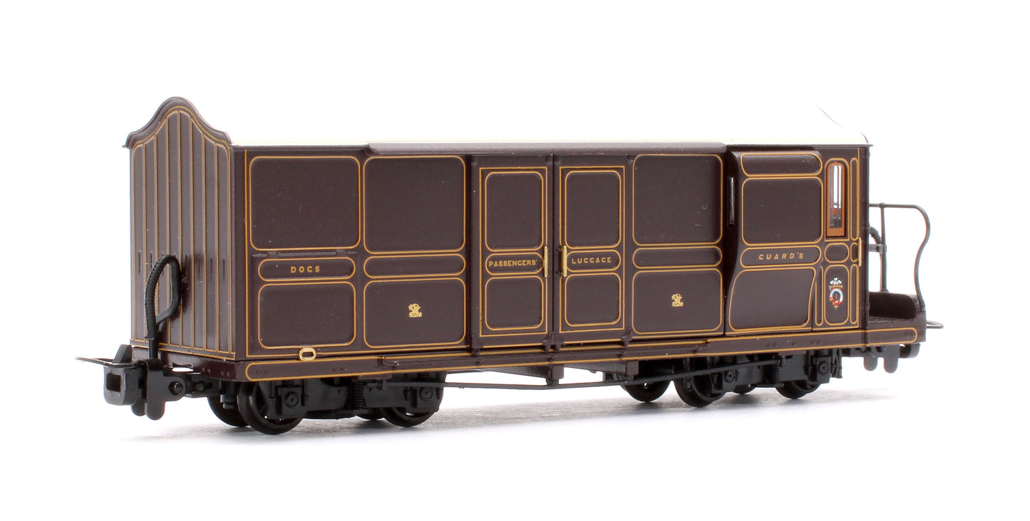 Ffestiniog Railway Curly Roof Van No.1 FR Lined Plum
