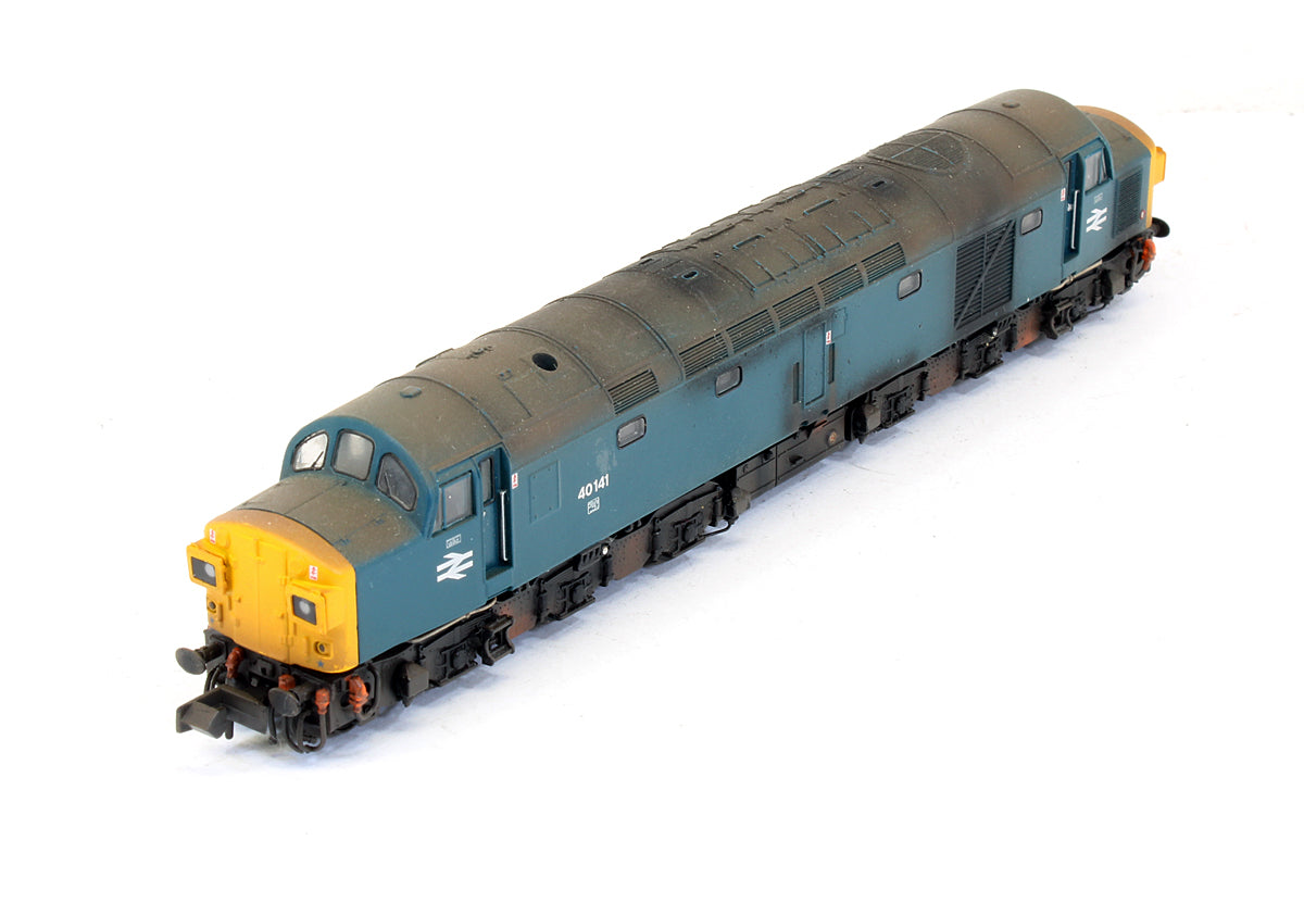 Pre-Owned Class 40141 BR Blue Diesel Locomotive - Custom Weathered - DCC Sound