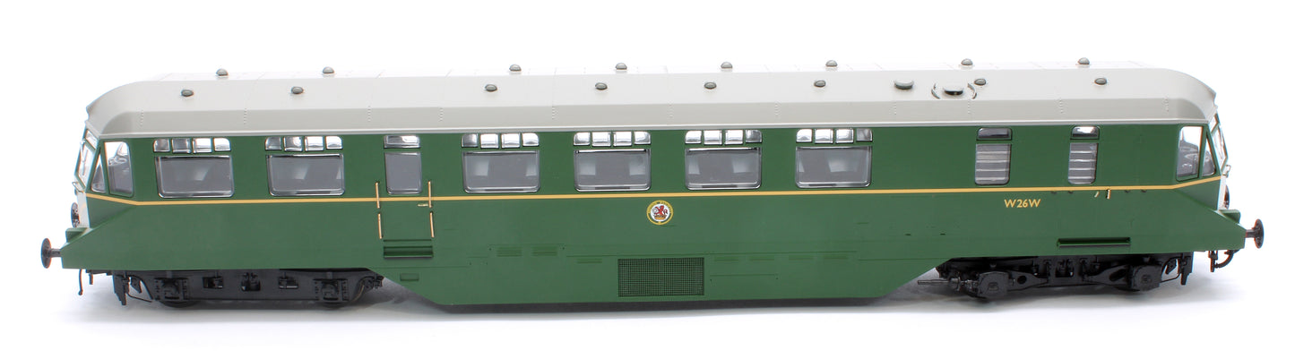 GWR Passenger Railcar BR Green with Speed Whiskers W26W (Grey Roof) Diesel Locomotive