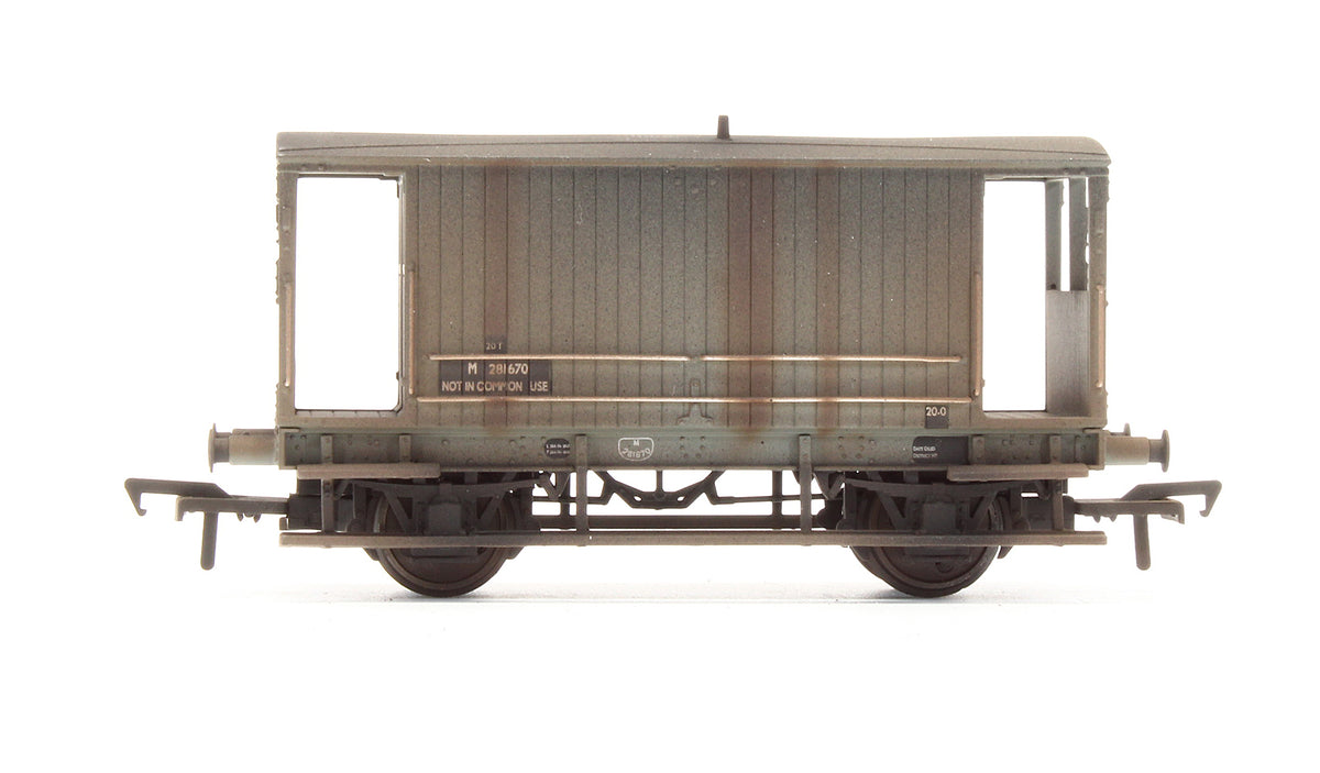Pre-Owned Midland Brake Van BR Grey (Without Duckets) - Custom Weathered