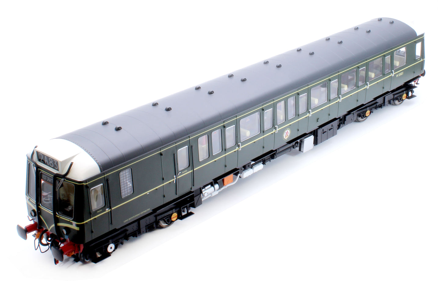1210 Class 121 BR Green (Speed Whiskers) Single Car DMU W55021
