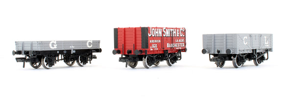 Pre-Owned Set Of 3 Plank Wagons Great Central (Exclusive Edition)
