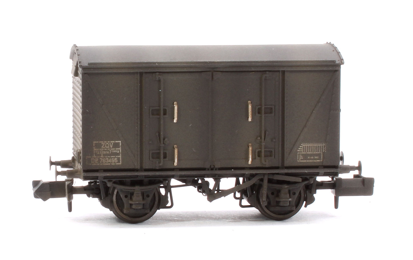 Custom Weathered Set of 3 BR 12T Vanwide Ventilated Vans, BR Departmental Olive Green VQV