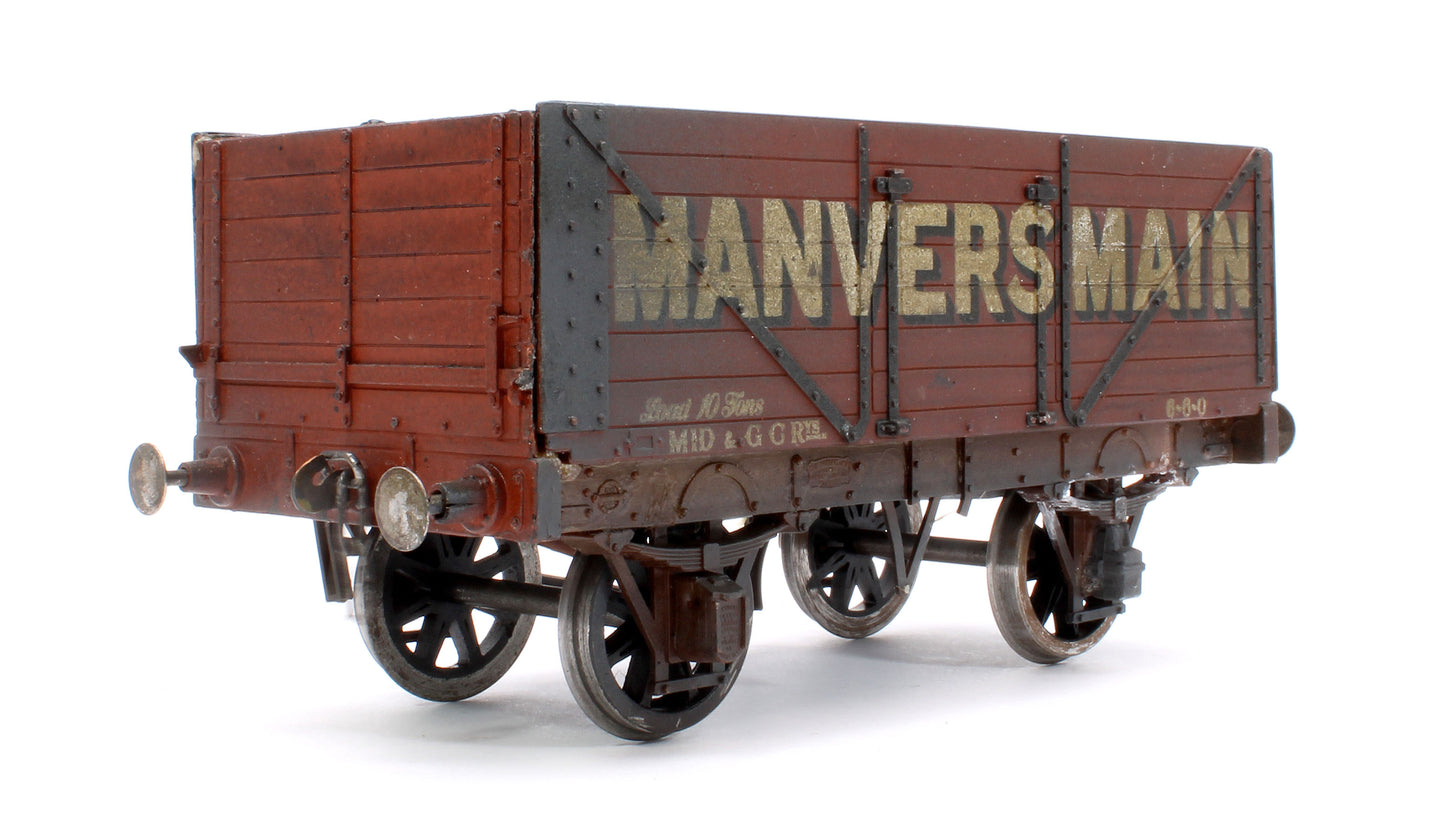 Pre-Owned Kit Built 7 Plank Wagon 'Manversmain' Unnumbered (Unboxed) - Weathered