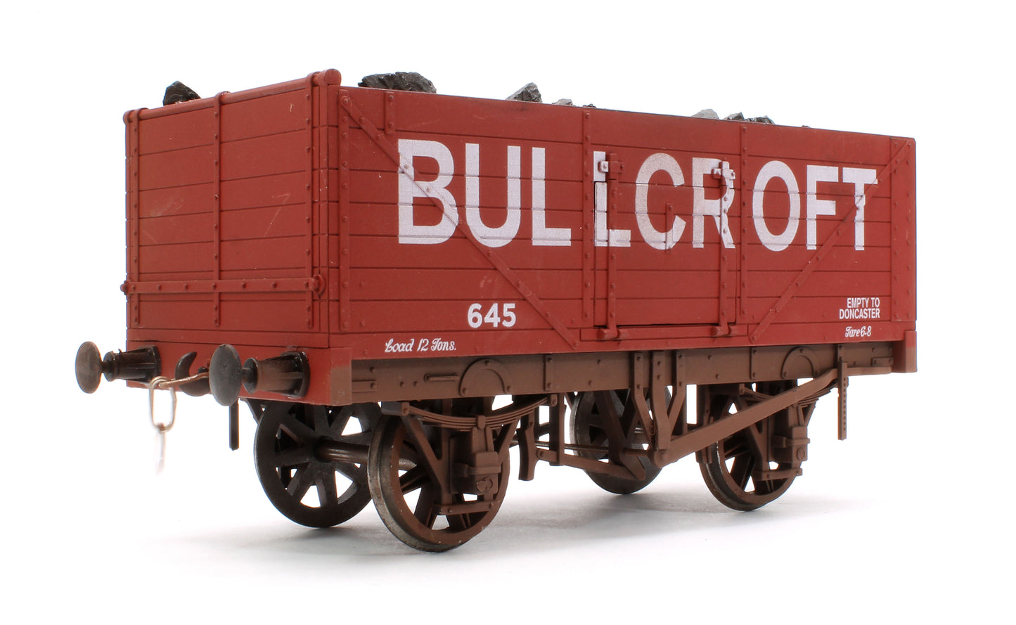 Pre-Owned Kit Built 7 Plank Wagon 'Bullcroft' No.645 (Unboxed) - Weathered