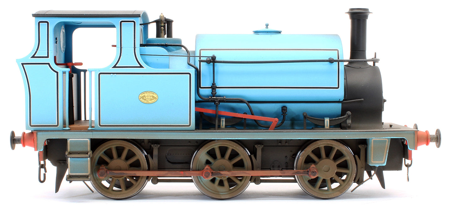 Bespoke Weathered Hudswell Clarke 0-6-0 Tank Lined Blue Steam Locomotive - Medium Finish, Works Plates Added