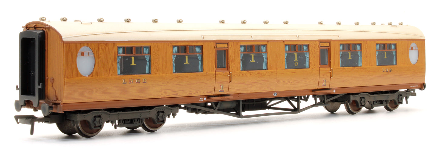 Pre-Owned Thompson 1st Class Corridor Coach LNER Teak - Custom Weathered