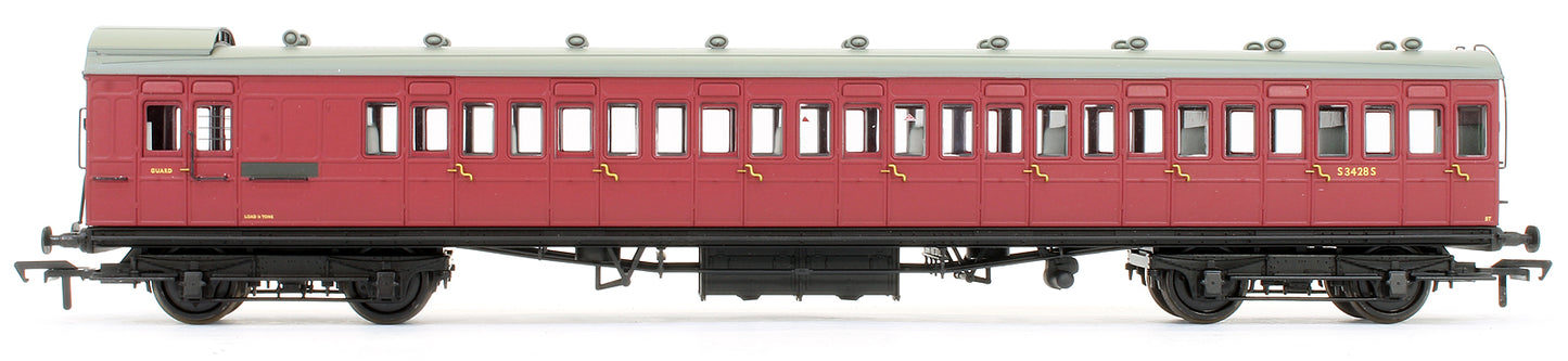 Pre-Owned Rake of 3 SE&CR BR Crimson 60' Birdcage Coaches