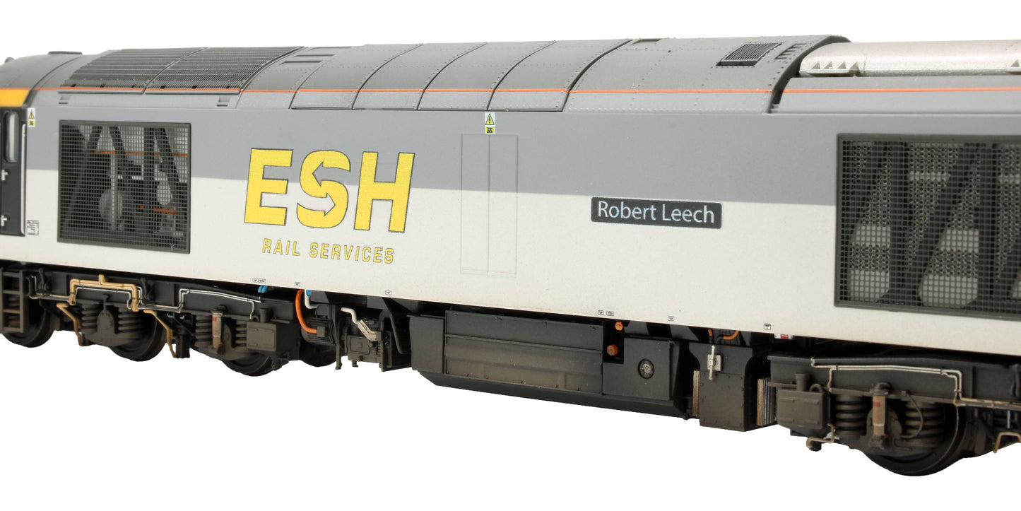 Bespoke Weathered Class 60 60063 'Robert Leech' ESH Rail Services Grey Diesel Locomotive - Expert Rails Bespoke Re-livery