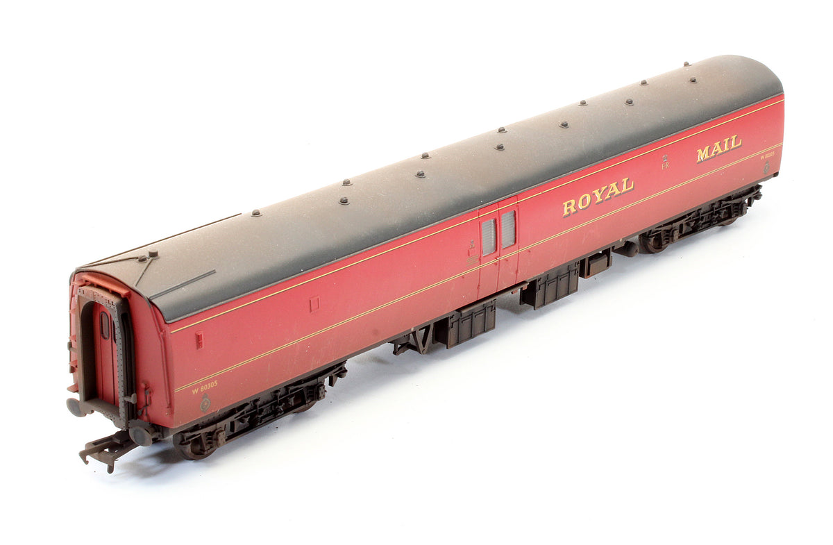 Pre-Owned TPO Sorting Van With Nets Royal Mail Red 'W 80305' - Custom Weathered