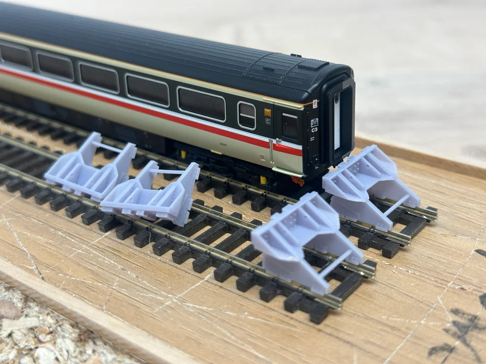 TT:120 Gauge Rawie Buffer Stop V2 (Pack of 4) - Unpainted Model Kit